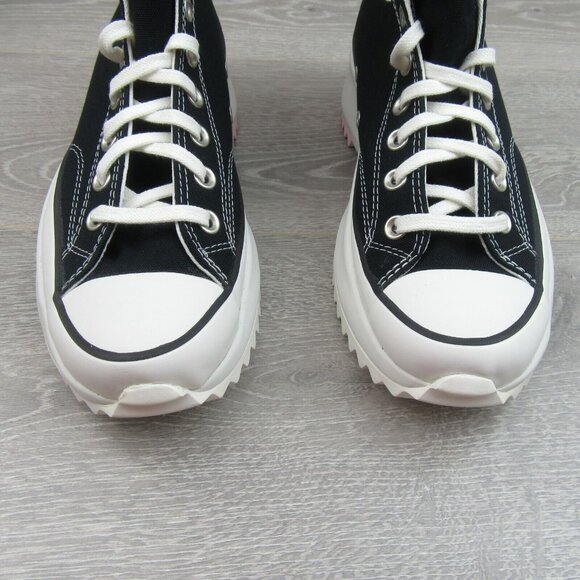 Converse Run Star Hike HI "Love" Sneakers Women's Size 7.5 Black Red NEW - Picture 5 of 16